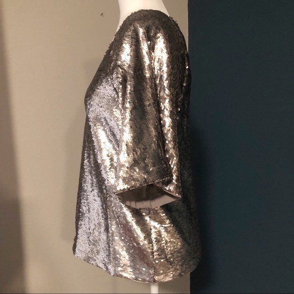 NWT Skies Are Blue gold sequin top - Picture 5 of 10